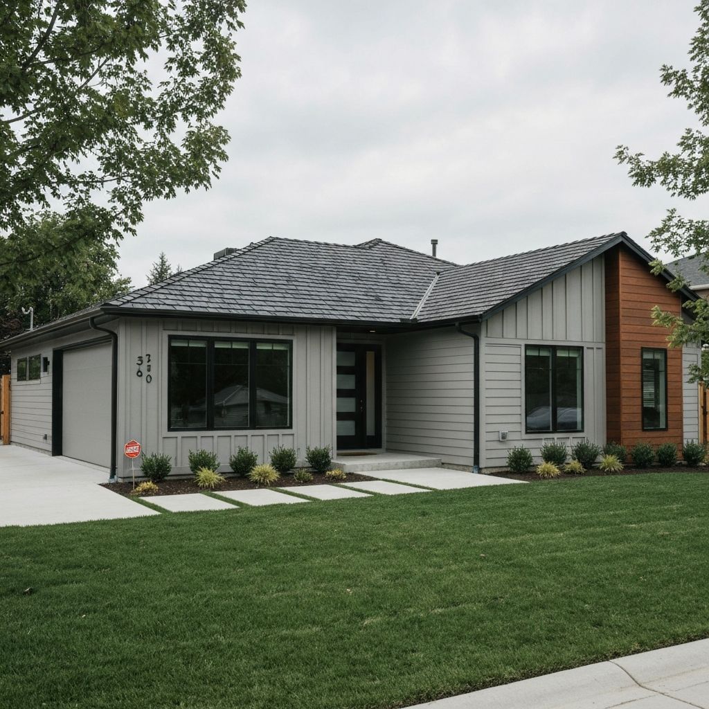 Residential home with quality roofing